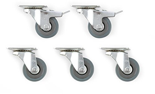 blumfeldt Hiddensee Rotelle per Poltrona da Spiaggia con Freni 50x17cm 500kg Max