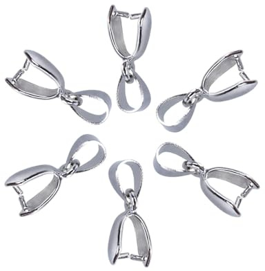 rosenice Schmuck Verschlüsse 20Mm Metallklemmclip Silber Anhänger Verbinder Für Diy Schmuckherstellung Und Basteln 100 Stück