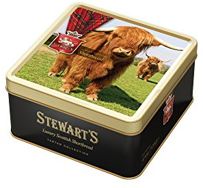 Stewart's - Highland Cow Shortbread Gifting Tin (125g) - Traditionally Made Luxury Scottish Shortbread, Delicious Melt-In-Mouth Biscuits, Ideal Grab Sized Treat to Share, 40 Years Heritage