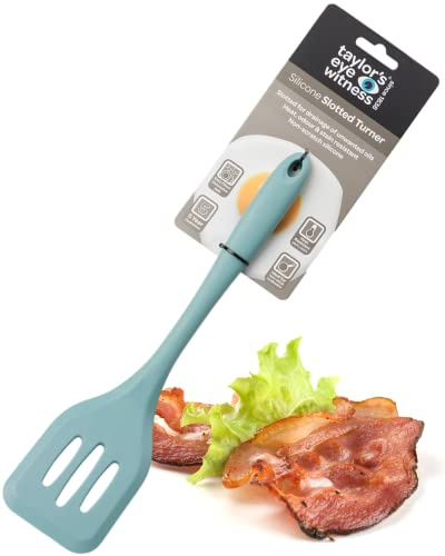 Utensilios de cocina, colores variados Silicone Slotted Turner 28cm/11 aguamarina