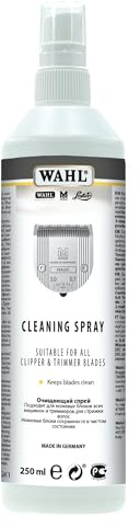 Wahl Cleaning Spray, Reinigungsspray für Clipper und Trimmer, 250 ml | Reinigungsspray für alle Clipper- und Trimmerklingen, reinigt und schützt Klingensätze, kompakte 250-ml-Flasche