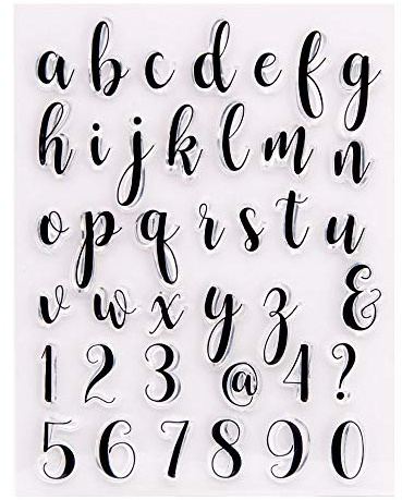 arriettycraft Kleinbuchstaben, Alphabet, Zahlen, klare Stempel für Kartengestaltung, Dekoration und DIY Scrapbooking