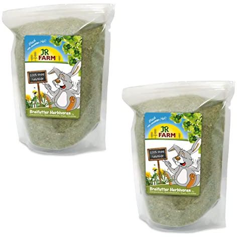 JR FARM Breifutter für Herbivoren | Doppelpack | 2 x 200 g | Ergänzungsfuttermittel für Zwergkaninchen, Meerschweinchen, Chinchillas und Degus | Bei Zahnproblemen und Krankheit