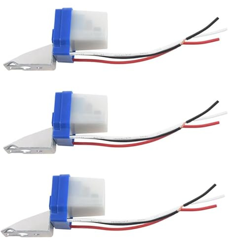 3X AC DC 12V 10A Automatic Lamp Twilight Switch Light Sensor Twilight Switch - (Color: Red)