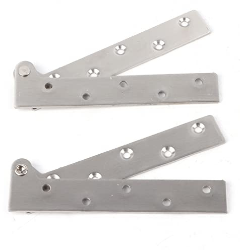 Charnière Pivotante en Acier Inoxydable, Charnière Cachée à Rotation de 180 Degrés Silencieuse 15 x 5 cm 2pcs pour Porte, Armoire et Meuble Moderne