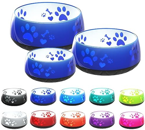 Futternapf/Trinknapf für Kleine und Große Hunde - Rutschfest S/M/L (M 1010ml für Mittlere Hunde, Blau)
