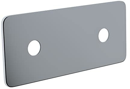 NOYON & THIEBAULT Cache chromé double pour platine Sécable entraxe 150 mm - finition impeccable pour robinetterie douche | baignoire | lavabo