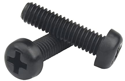 FEEIMOL Tornillos Cruzados de Cabeza Redonda de Nailon Tornillos Phillips de Plástico M4x8mm (50 pcs)
