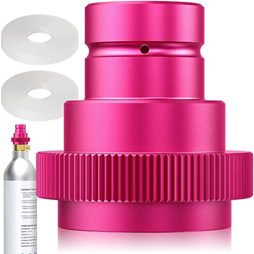 CO2 Quick-Adapter, Schnelladapter für CO2 Soda kompatibel mit Duo/Terra/Art, Sodastream Adapter 425g Zylinder 60L Trapezgewinde TR21-4, Rosa,F-QC1.0-P