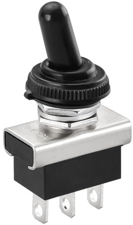 AUTOZOCO Interruptor De Palanca 3 Vias, Interruptor basculante impermeable 3 pin, Interruptor SPDT ON/OFF,/ON Interruptor basculante de encendido/apagado/encendido de 3 vias, KN3D-103, 25A 12 V