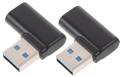 Gatuida 2pcs Usb Adapter Right Angle Usb to Usb-c Female Converter Charging Accessories for Mobile Phones and Tablets