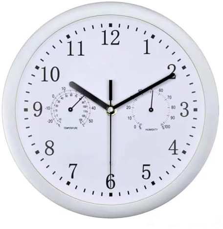 Zankie Gartenuhr Für Den Außenbereich, wasserdichte Uhren Mit Thermometer Und Hygrometer – 25,4 cm, Terrassenuhren Für Den Außenbereich