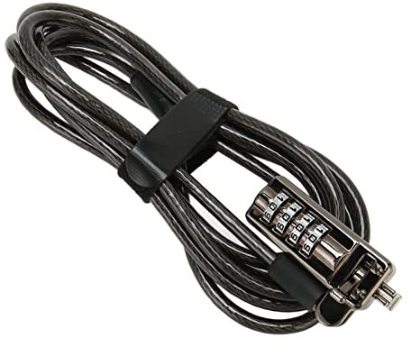 ASHATA Laptop Cable Lock, Keyless Lock Security Cable with 4 Digit Password, Theft Deterrent Laptop Lock for Lenovo, for HP NANO Hole Laptop (Black)