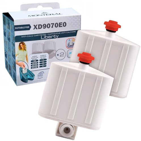 2 Pièces Cartouche Anti Calcaire pour Centrale Vapeur Modèle Adapté avec le Code Original XD9070E0 pour Rowenta pour Tefal pour Calor Séries Liberty - MONTERAL