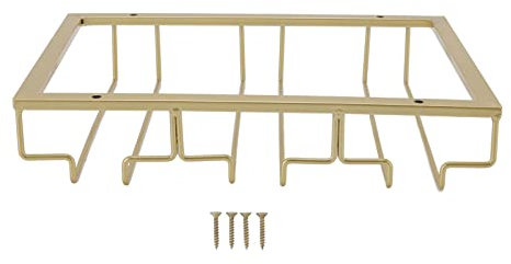 Weinglasregal, Weinglashalter unter Dem Schrank, unter Dem Schrank, Weinglas-Aufhänger Im Europäischen Stil, unter Dem Schrank, Weinglasregal, Hängendes Weinglasregal, Metall-Organizer Für Bar, (B)