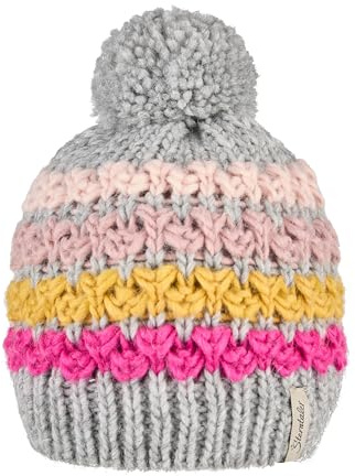 Sterntaler Unisex Beanie-Mütze Bommelmütze Streifen