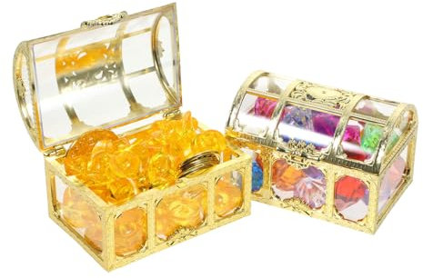 VICASKY 1 Satz Diamant-Schatztruhe pool toys for geschirrset ziernieten Schwimmbad Edelsteine Poolspielzeug für im Alter von 4-8 Jahren Piratenspielzeug Acryl