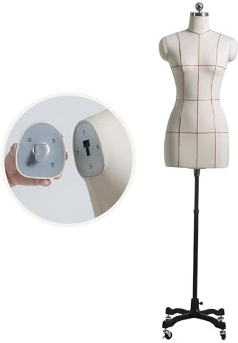 ylpddmm Plus-Size-Schneiderpuppe für Frauen mit kurvigem Ganzkörper, feststeckbare Schaufensterpuppe zum Nähen von Kleidung, Schneiderpuppe mit weichen Armen und Rädern,Withoutarms-XXXL-Model92