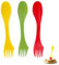 3 Spork Plastic, Sporks Plastic, Camping Spork, Travel Fork - Lightweight and Durable Utensils for Camping, Hiking, Travel, and Outdoor Enthusiasts (Yellow, Red, Green)
