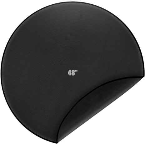 Tappeto Ignifugo per Barbecue,120cm/48 Rotondo Tappetino Ignifugo Riutilizzabile Tappeto Ignifugo Grande Pieghevole Tappetino Ignifugo Adatto per Campeggio Braciere All'aperto