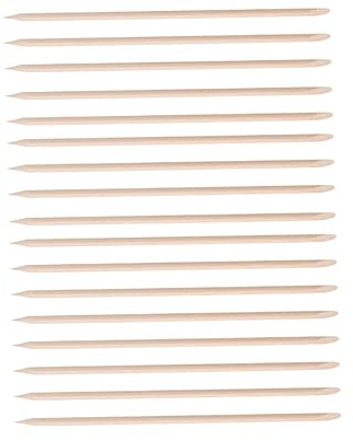 FRCOLOR 200 Piezas Herramientas De Manicura Stick De Madera Naranja Removedor De Cutícula Agente De Mudanzas Palo De Limpieza De Uñas Piedra Pómez Removedor De Uñas Clavo Palos Bambú
