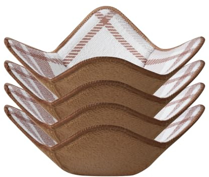 Aticca Microwave Bowl Cozy Holders for Hot Food Set of 4 Hot Pads for Bouillon Cups Multipurpose Heat Proof Plate Holder