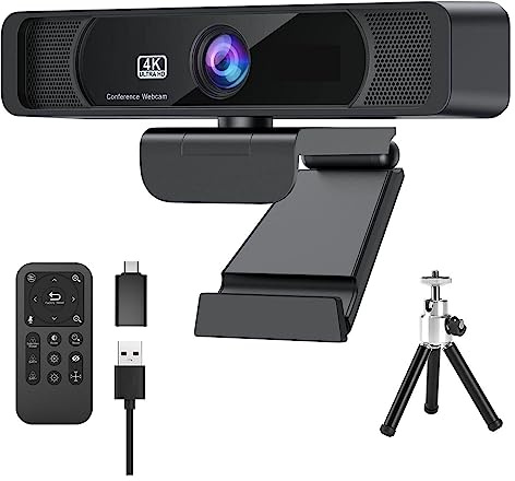 Webcam HD 4K 120 ° grandangolare con microfono e telecomando Streaming Web Camera for PC Conferencin