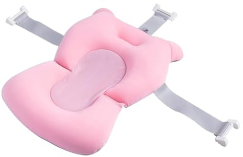Cojín Bañera Bebé, Asiento De Baño Para Bebé Ajustable, Reductor Bañera Bebes Antideslizante, Plegable Hamaca De Ducha Para Bebés, Almohadilla De Suspensión Para Baño De Babé