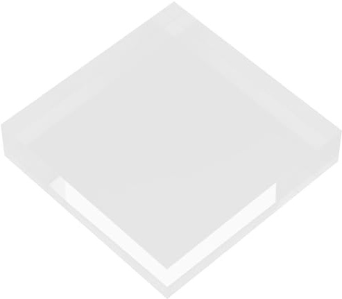 ifundom Base Espositiva Cubo 8x8x1,8 Cm in Acrilico Trasparente, per Gioielli e Cristalli, Pratica per Esposizioni e Feste