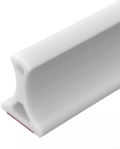 Bebykilemi Striscia flessibile in gomma per doccia e bagno, lunghezza 2 m, supporto resistente per separazione asciutta e bagnata, per piatti doccia, lavandini,
