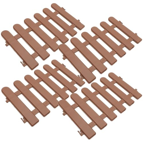 SHINEOFI Recinzione per Cortile in Plastica Bianca 4 Pezzi Recinzione del Patio Piccola per Bordatura Giardino Pannello Decorativo Leggero e Riutilizzabile per Aiuole e Prato per