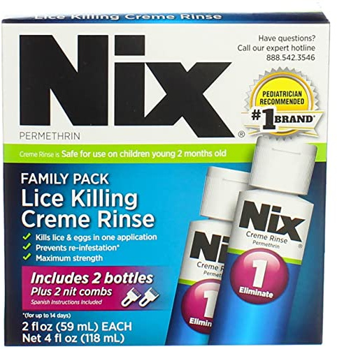 Nix Permethrin Lice Treatment Family Pack, 4 Fl Oz