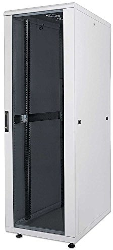 kab24® Netzwerkschrank Serverschrank Wandhehäuse Netzwerk Wandschrank Wandverteiler SOHO Schrank grau 19 Zoll 36 HE H:172,8 x B:80 x T:80cm
