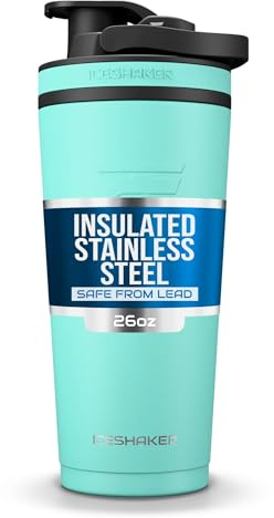 Isolierter Eis-Shaker aus Edelstahl für Wasserflasche (wie auf dem Haifischtank zu sehen) | Gronk Shaker | 26 oz