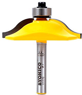 YONICO Punte per fresatrice per pannello rialzato per sportello dell'armadio, diametro 5,1 cm, codolo 1/4 12137q