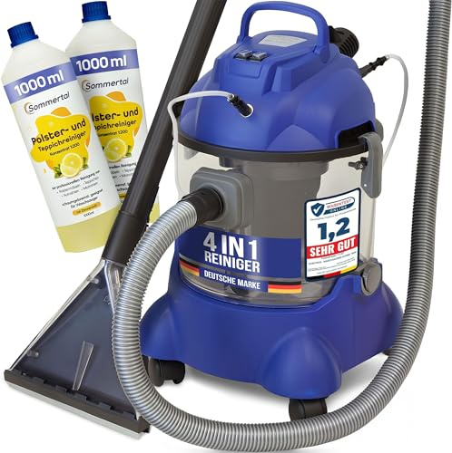Albatros Nass-Trocken-Sauger Auto HYDRO 7500 + 2l Reinigungs-Shampoo- 4in1 Nasssauger Polster-Reiniger Auto - 1200 W, 20l Volumen, 22 kPa Saugleistung
