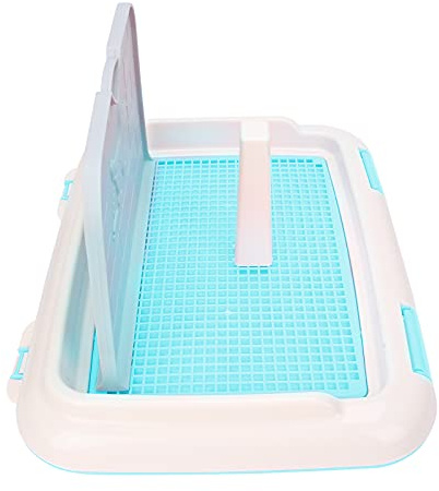 Toilette per Cani Portatile, Vasino per Cuccioli con Sistema di Drenaggio per Uso Interno, Include 1 Unità (Blu)