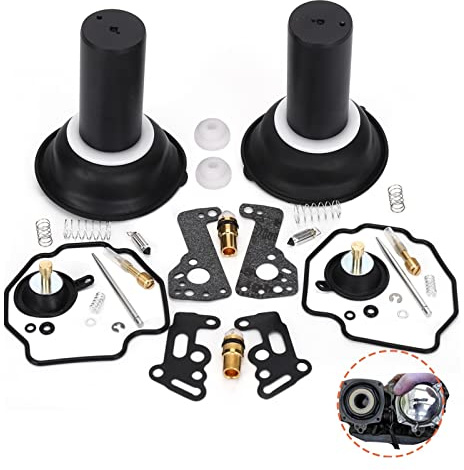 Kit de réparation de carburateur Kit de carburateur de remplacement pour Yamaha Virago 535 500 XV535 XV500 XV Kit de réparation de carburateur avec pièces de piston, soupape d’arrêt et aiguille de
