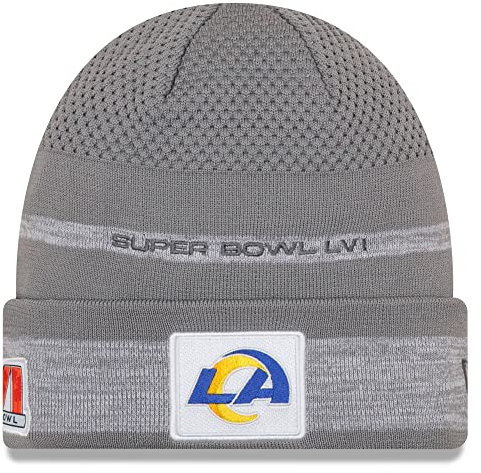 New Era Los Angeles Rams Super Bowl LVI Sideline NFL Wintermütze, Grau, Einheitsgröße