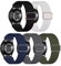 GBPOOT 5 Packs Solo Loop 20mm 22mm Armband Kompatibel mit Samsung Galaxy Watch,Einstellbares Nylon Armbänder Weiche Sport Ersatzband