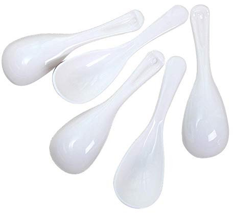 RTHGTFSZ Cuillere A Cafe 5pcs Soupe cuillère cuillère Plastique Soupe Chinoise cuillère Cuisine Cuisine ustensile ustensile Outil de café Solide café Agitation cuillère Cuisine Cuisine