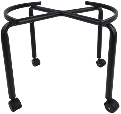 Tecnokit trépied piédestal support tige d'huile, structure en acier, couleur aluminium, pour fûts d'huile 50 litres (50 l HAUT AVEC ROUES)