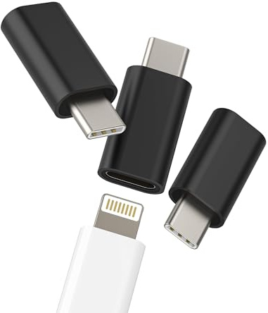Adaptador Lightning a USB C para iPhone 16 y 15 Pro, adaptador de carga (3 unidades) para Apple iPad, compatible con Samsung Galaxy, cable hembra, tipo C, conector de conector macho, puerto de datos,