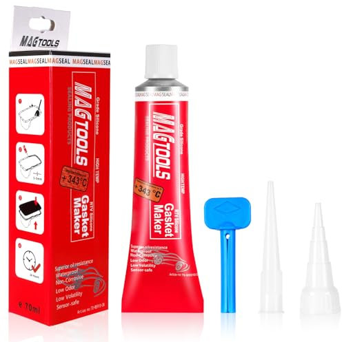 flintronic RTV Engine Sealant, 650°F High Temperature Silicone Sealant, Oil and Water Resistance Anti-Freeze Sealing for Automotive Motorbike Machine Equipment Repairing, 70ml Silicone Gasket Sealant