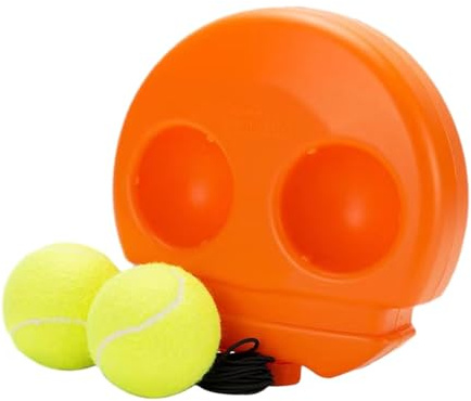 Amagogo Tennistrainer, Ball, Tennis-Übungsgerät, Selbsttraining, Sportgerät, Solo-Tennistrainer für Anfänger, Übungsgerät, mit 2 Bällen
