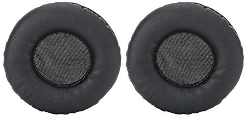 LIYJTK Almohadillas Para Los Oídos De 75 Mm, Almohadillas Universales Para Auriculares, Cubiertas De Espuma Y Cuero Proteico En Color Negro, Función De Aislamiento, Paquete De 2 Unidades