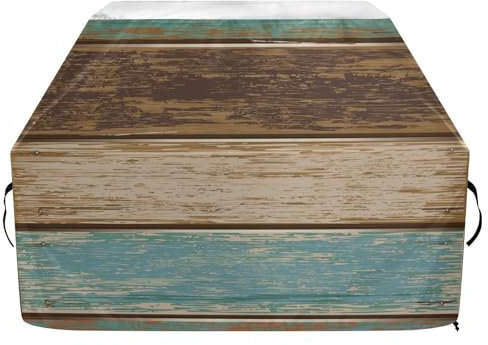 Grillabdeckungen, Oxford-Grillabdeckung für Weber, Brinkmann, Char Broil, wasserdicht, winddicht, reißfest, Holz, Old TealGas BBQ Cover (165 x 63,5 x 114 cm)