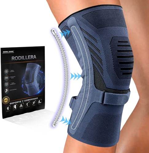 KERD_DANS Rodillera de Compresión para Menisco y Ligamento, Rodillera Deportiva Antideslizante Tendinitis, Rodillera Rotuliana Estabilizadora de Sujeción de Ligamentos y Tendón Rotuliano. (Medium)