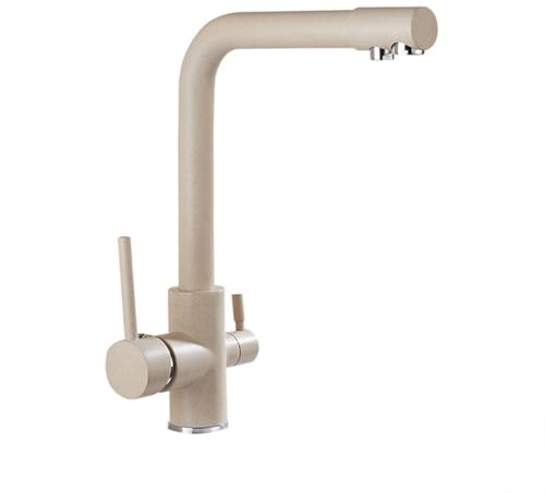 Rubinetto Cucina Rubinetto Lavello 3 Vie Per Sistemi Osmosi, Stile Moderno Girevole A 360 ° Doppia Leva Ottone 3 In 1 Miscelatore Cucina Per Acqua Potabile, Rubinetto Lavello Cucina, Avena