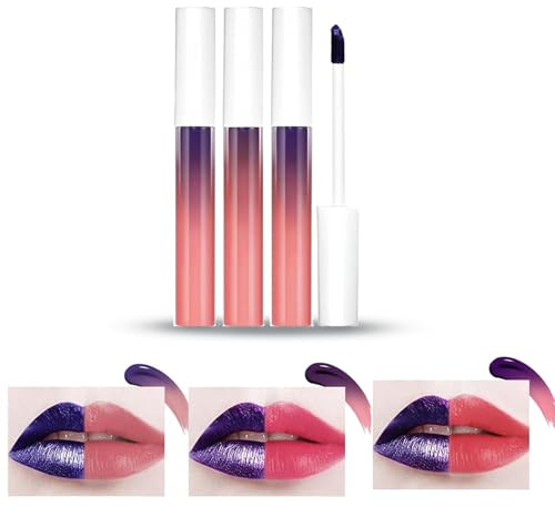 3 Colors lip Stain Peel Off, Detachable Liner, Non-Stick Cup Tattoo Color Gloss Set, Long Lasting Waterproof Liner, for Women Girls